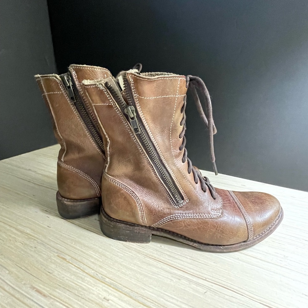 Bed Stu Cobbler Series combat style ankle boots, size 7.